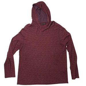John Varvatos Heather Burgundy Light Hoodie Mens Size XL